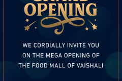 grand opening ceremony flyer in golden style