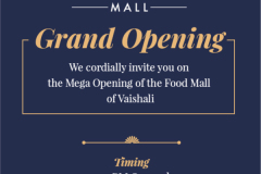 grand opening ceremony flyer in golden style